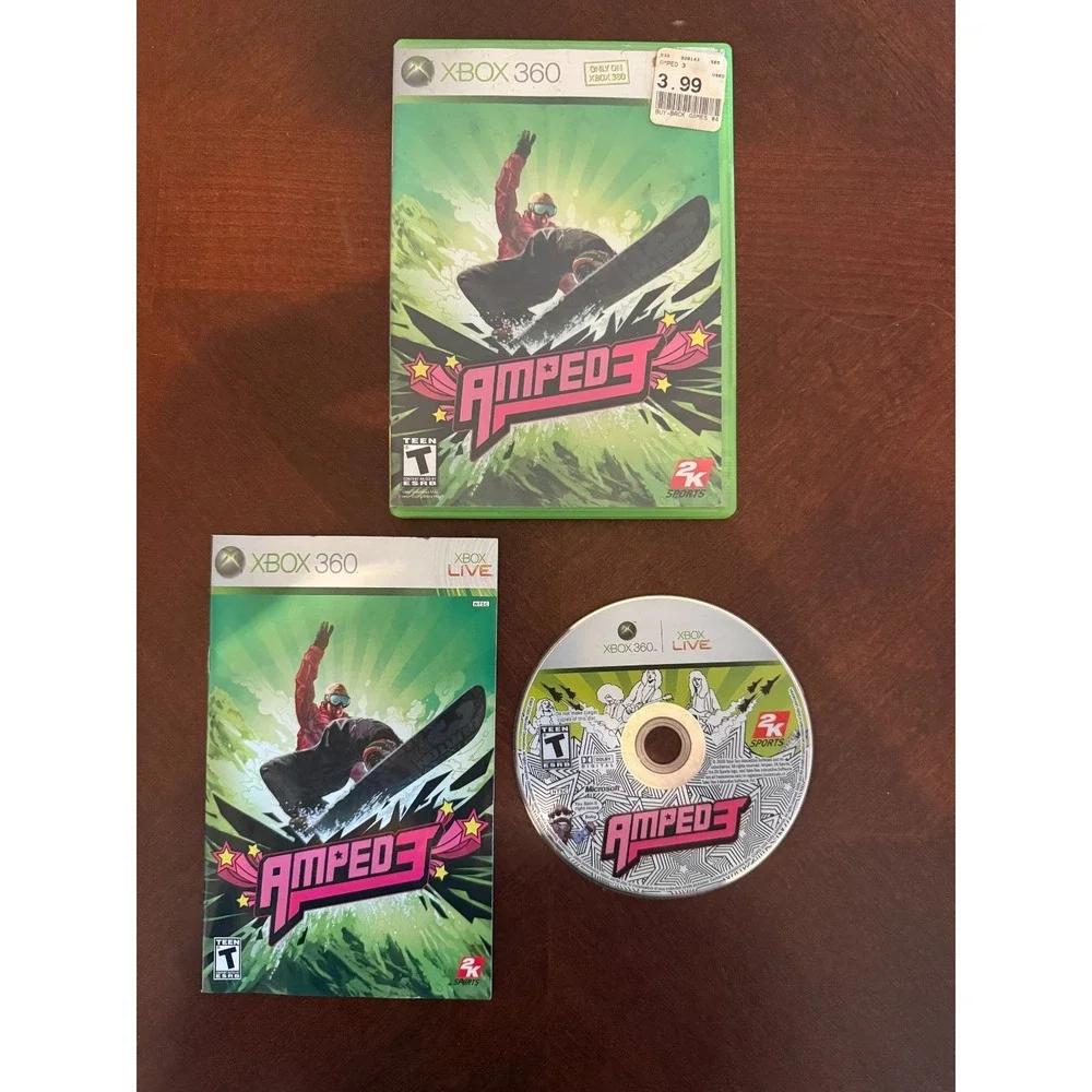 AMPED‎ 3 Microsoft Xbox 360, 2005 W/Manual Snowboarding Video Game